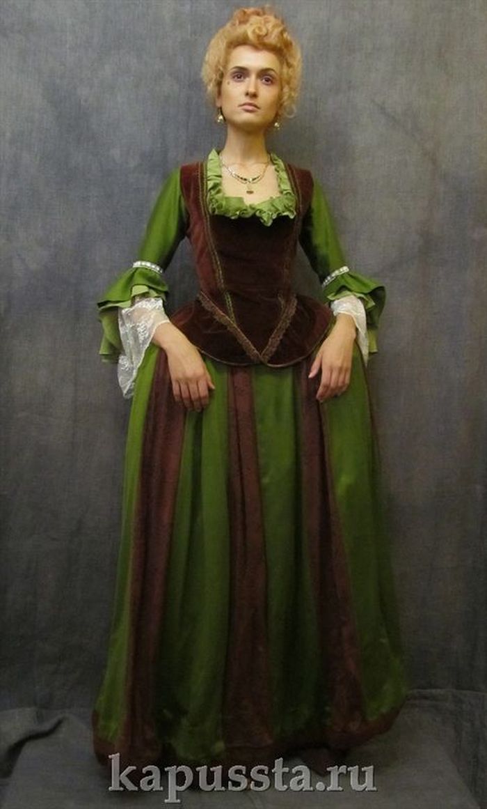 Платье комбинированное эпохи Рококо